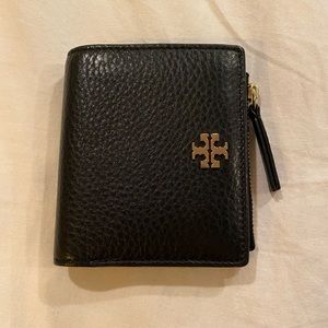 Tory Burch Leather Black French Wallet